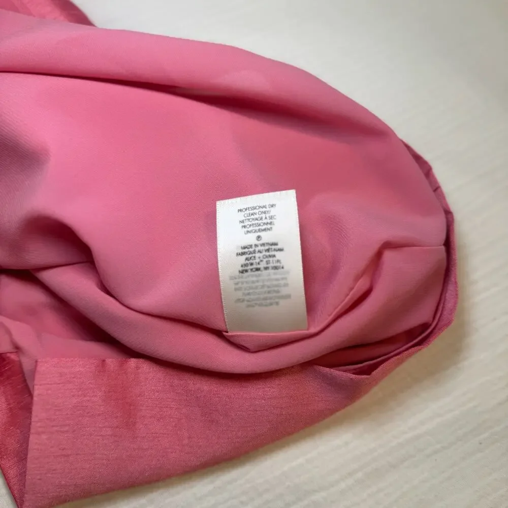 Alice + Olivia Toni Paper-Bag Skirt Satin Pink Women’s 8 Pencil Office Barbie - Picture 16 of 16